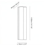 Modern Double Cylinder Alabaster Wall Sconce Line Art Dimension Diagram