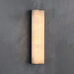 Doppelzylindrische Alabaster-Röhrenwandleuchte