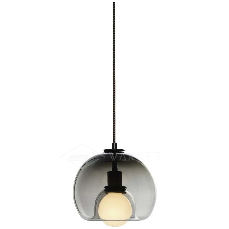 Smoky Glass Globe Pendant Light Studio Product Shot