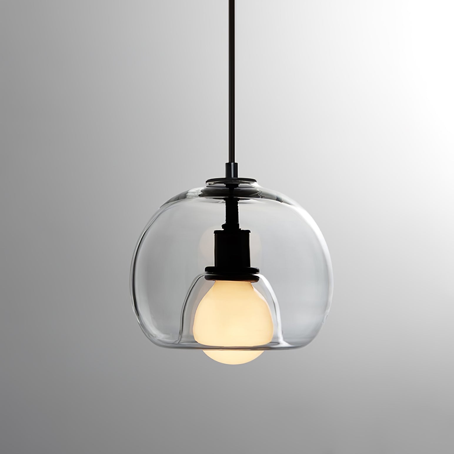 Double Layer Glass Pendant