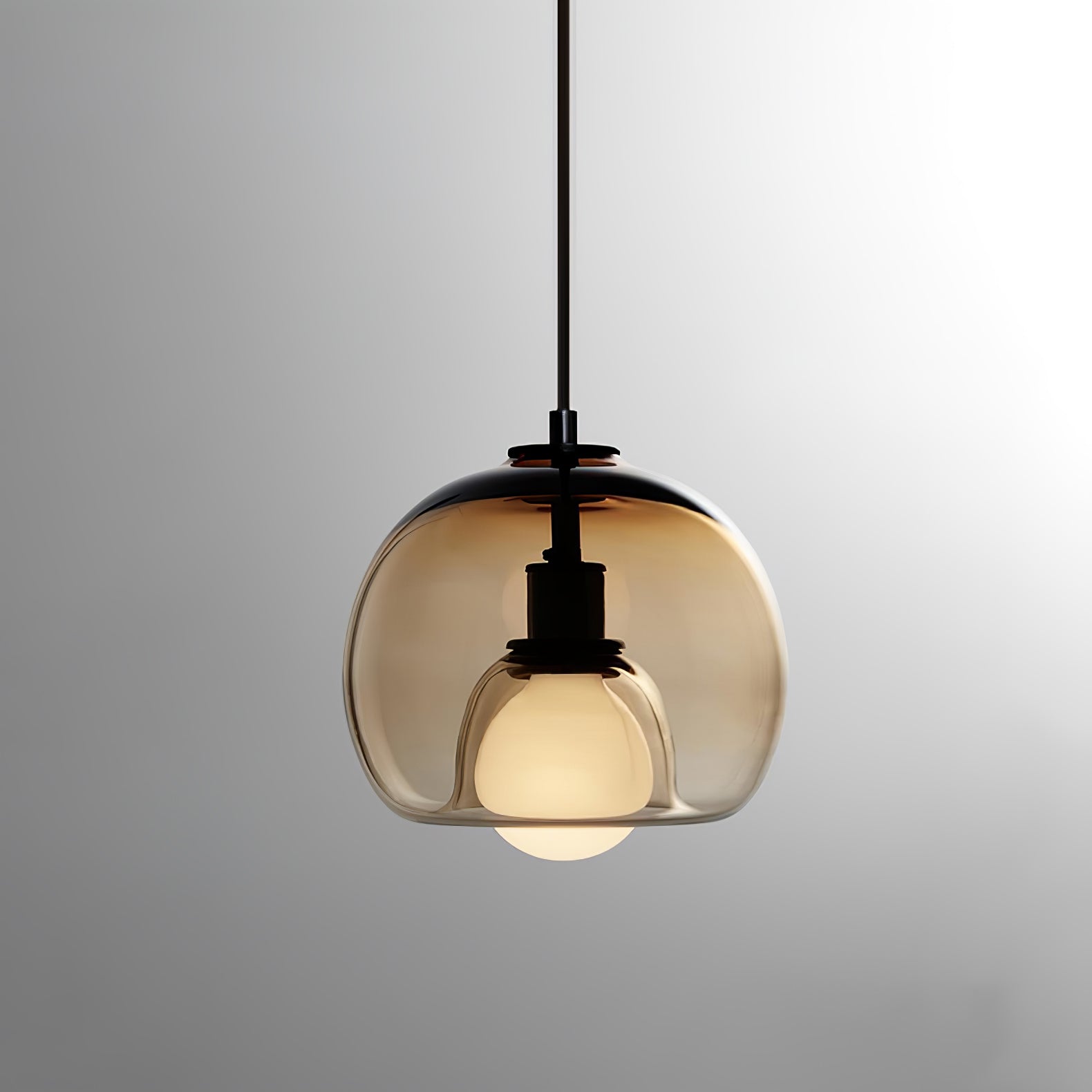 Double Layer Glass Pendant