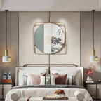 Modern Alabaster Art Glass Pendant Lights in Master Bedroom