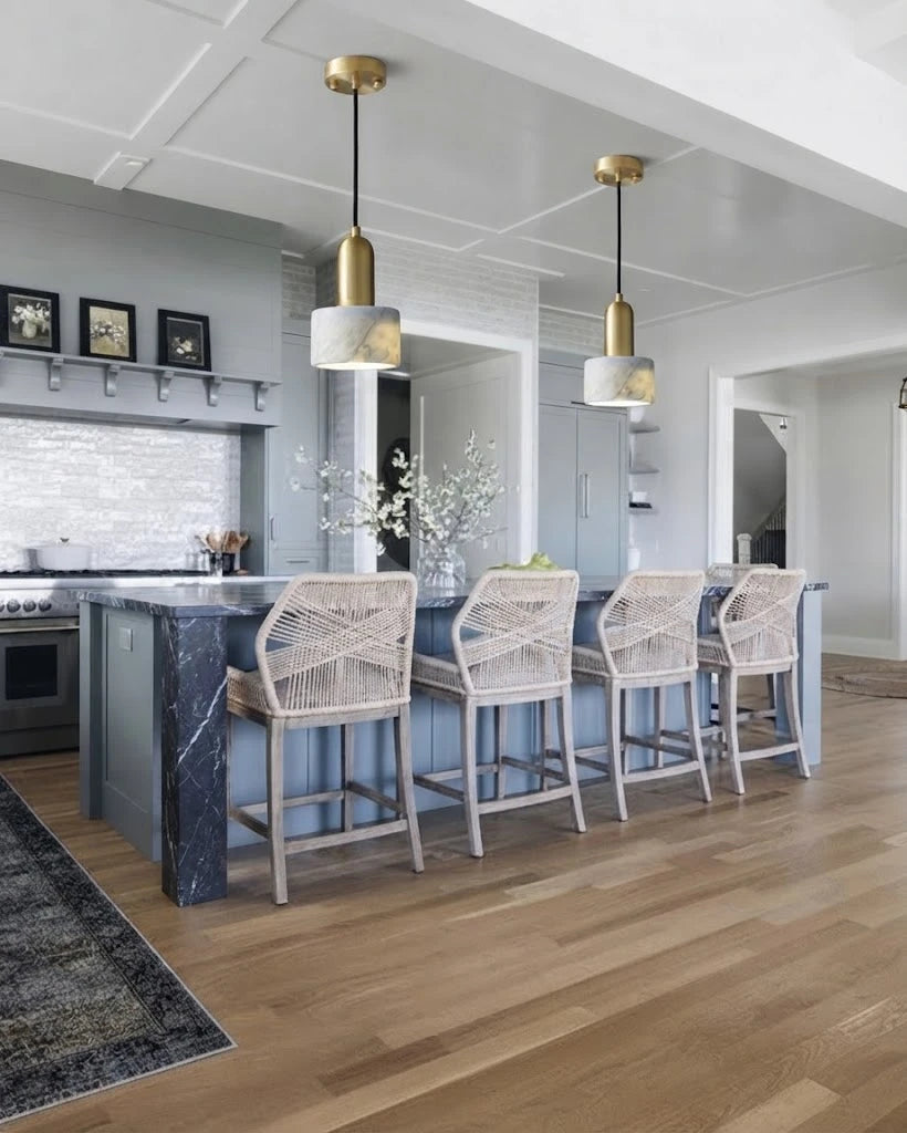 Modern Alabaster Art Glass Pendant Light in Contemporary Interior