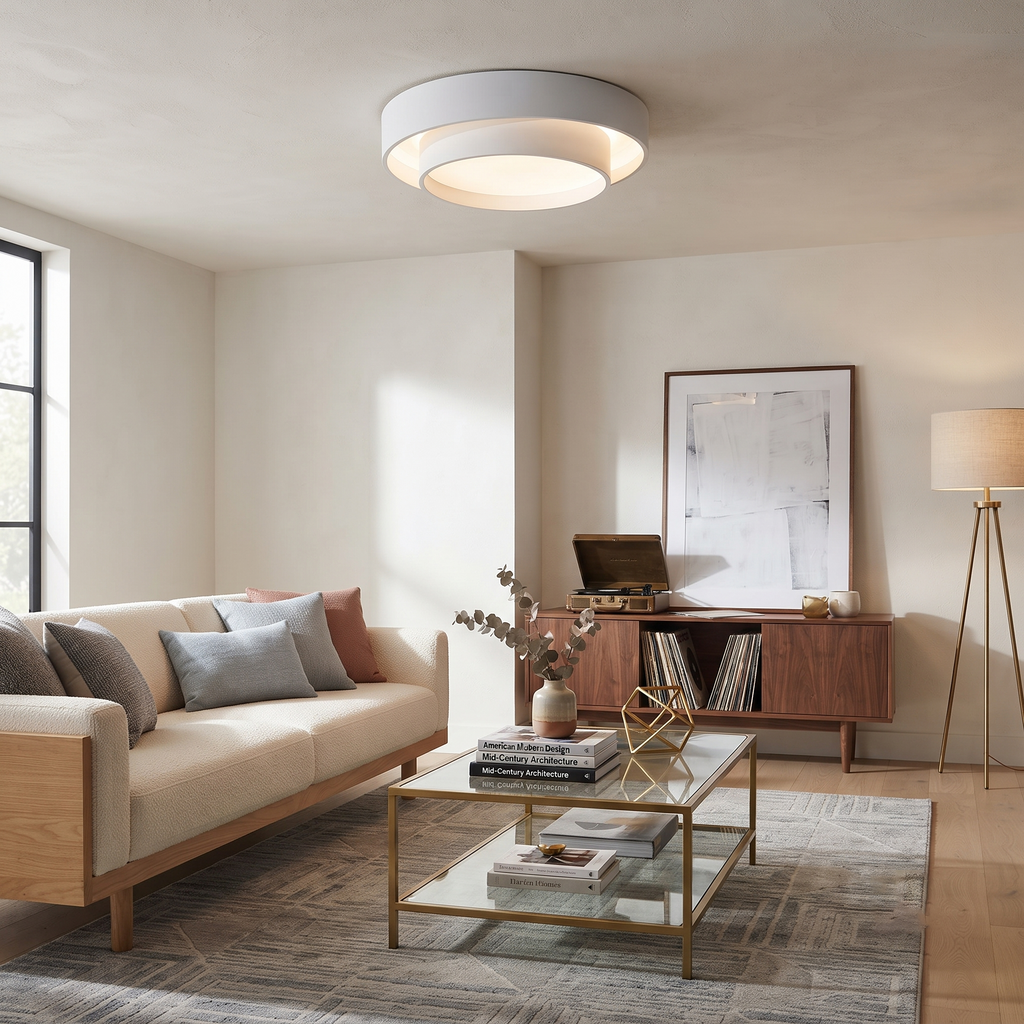 Dual-Ring Metal Flush Mount