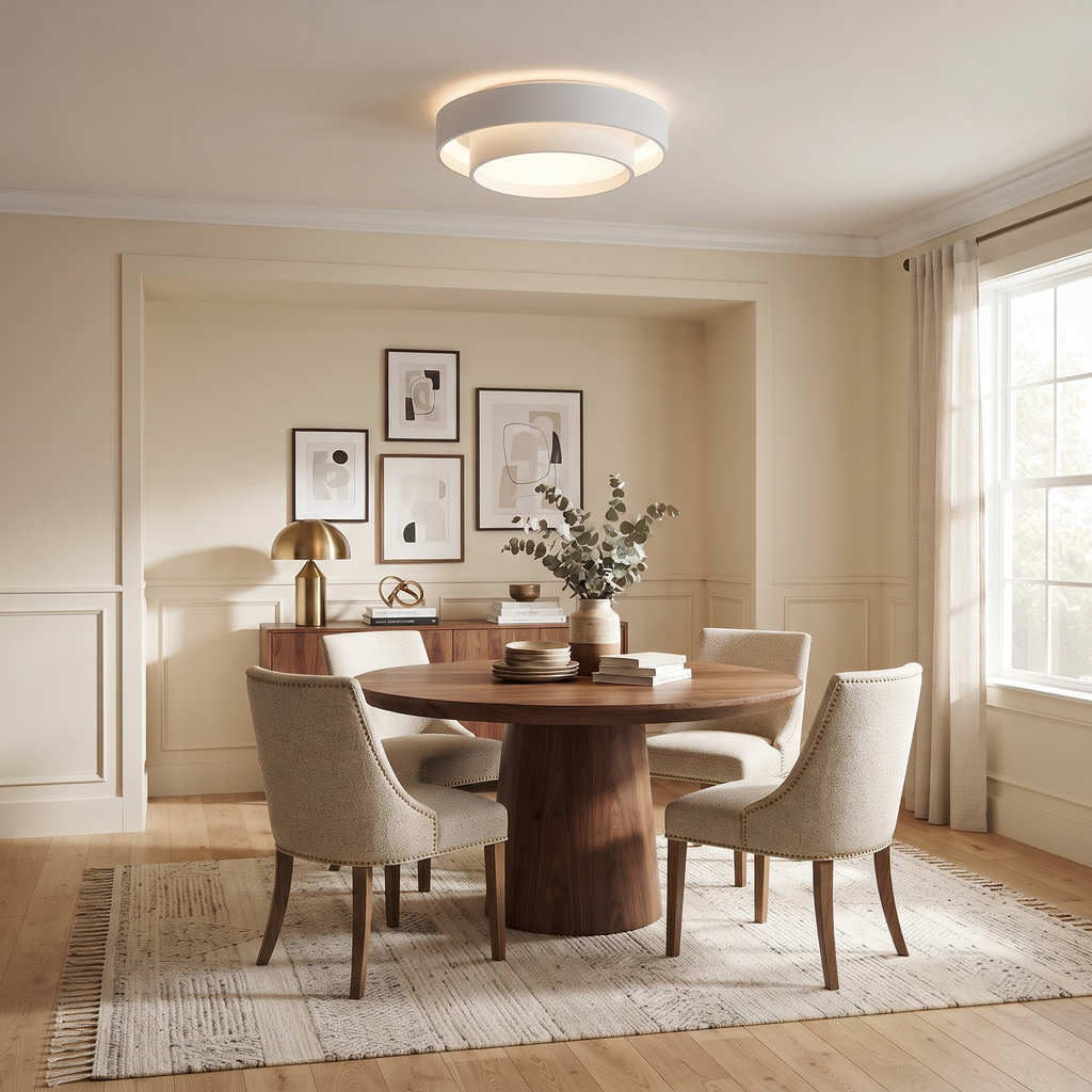 Dual-Ring Metal Flush Mount