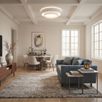 Dual-Ring Metal Flush Mount