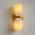 Dual Alabaster Pillar Wall Sconce