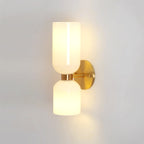 Dual Cylinder Glass Wall Sconce