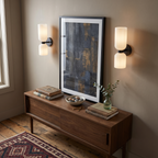Dual Cylinder Glass Wall Sconce