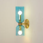 Dual Cylinder Glass Wall Sconce