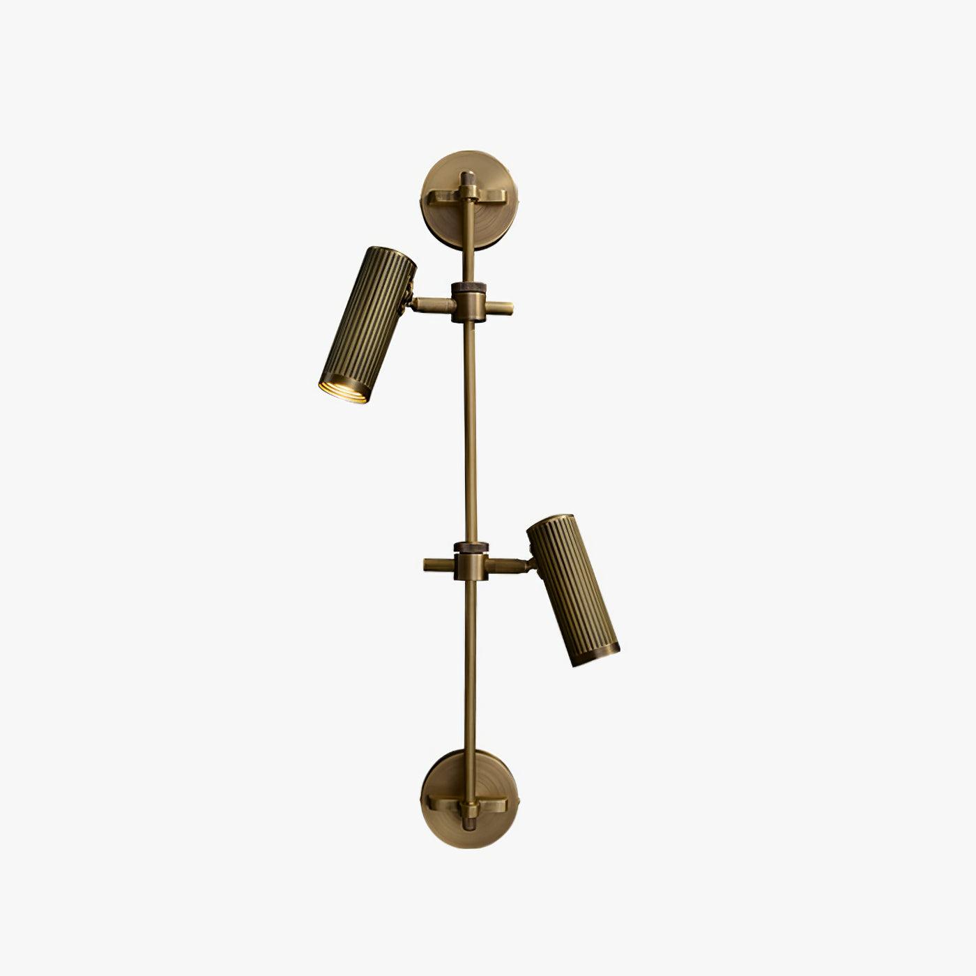 Dual Head Brass Spot Sconce