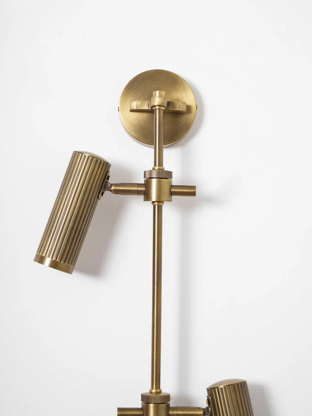 Brass Adjustable Cylinder Wall Light Studio Product Shot