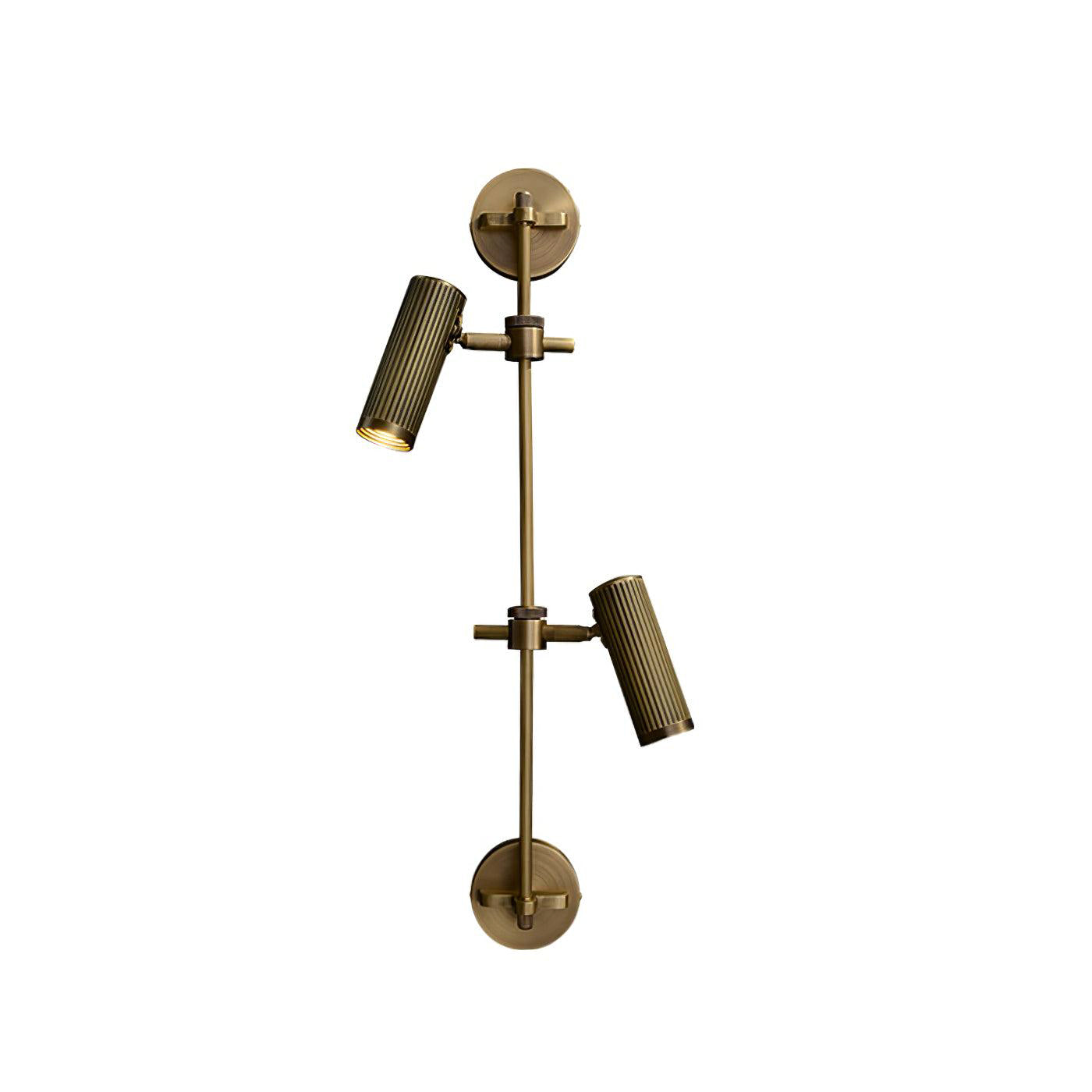 Dual Head Brass Spot Sconce