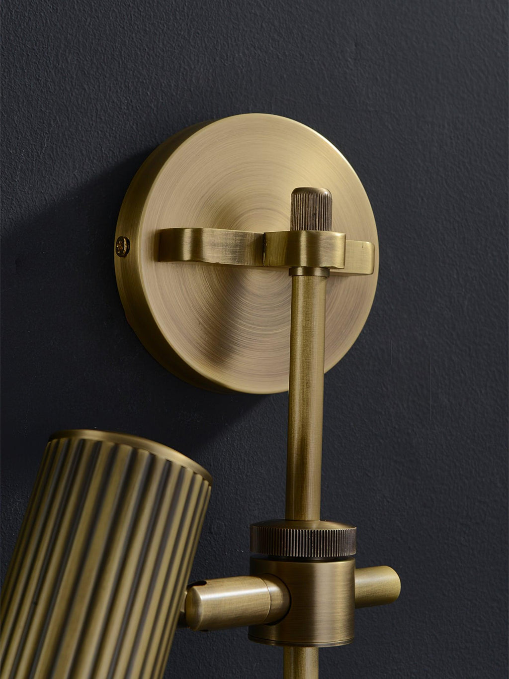 Dual Head Brass Spot Sconce