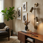 Dual Head Brass Spot Sconce