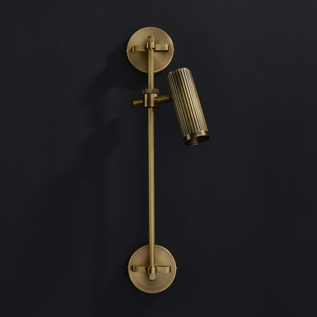 Dual Head Brass Spot Sconce