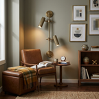 Dual Head Brass Spot Sconce