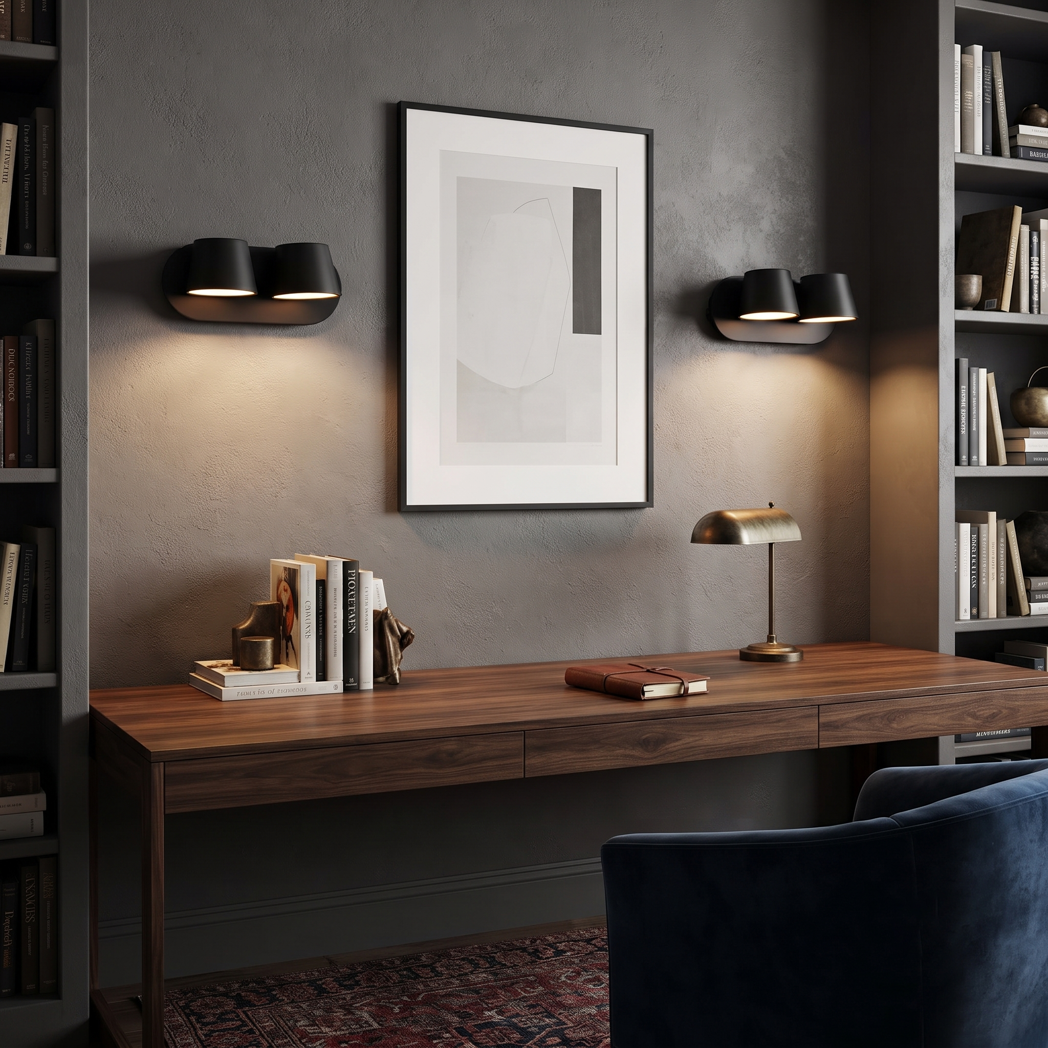 Dual Head Metal Wall Sconce