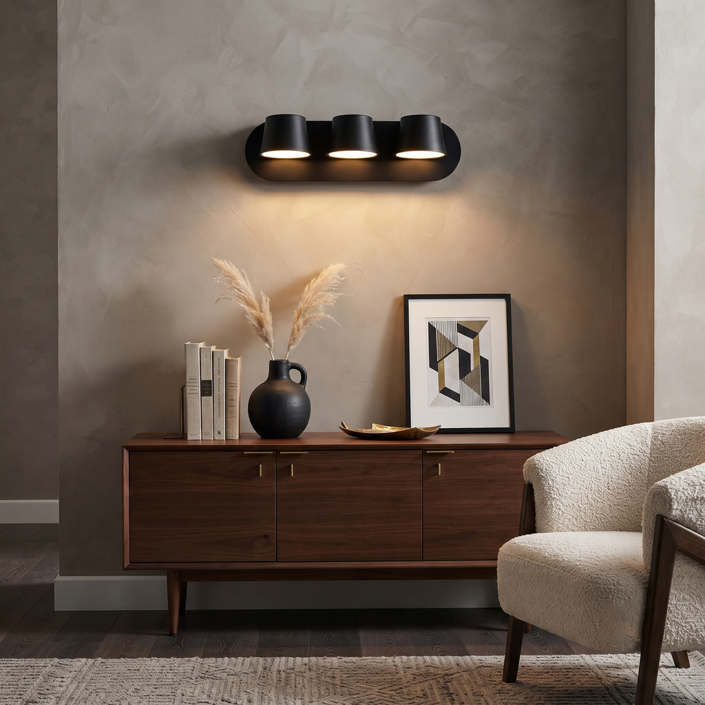 Dual Head Metal Wall Sconce