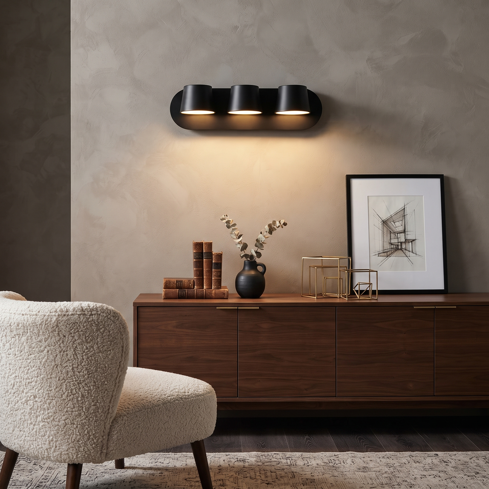 Dual Head Metal Wall Sconce
