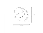 Single Head Adjustable Cone Wall Light Line Art Dimension Diagram