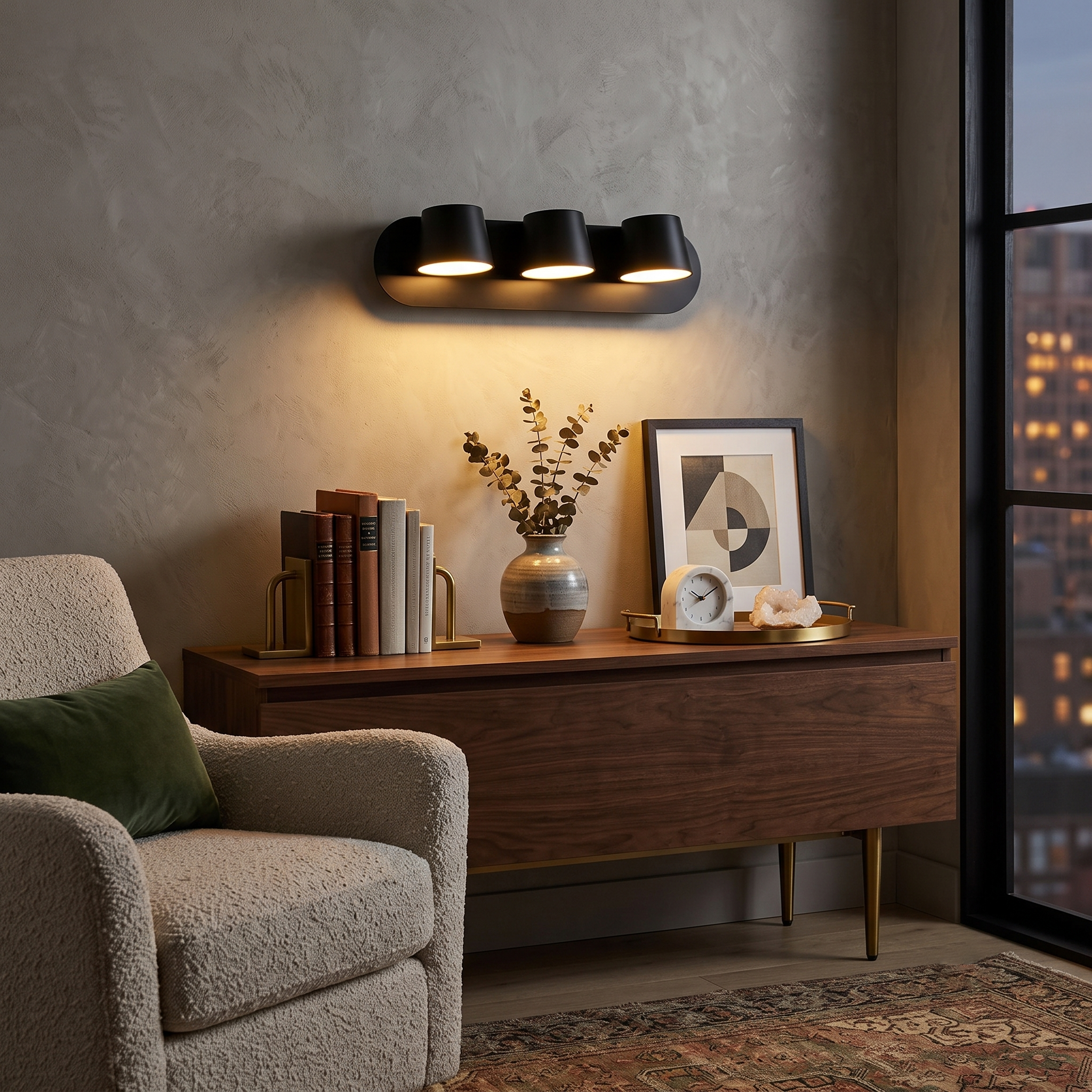 Dual Head Metal Wall Sconce