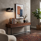 Dual Head Metal Wall Sconce