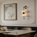 Modern Art Glass Wall Sconce in Dining Room Setting