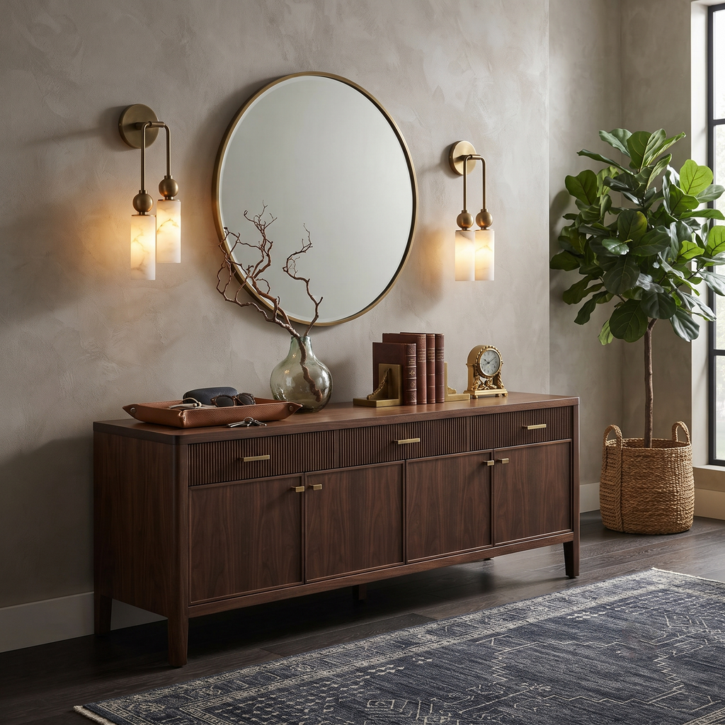 Duo Alabaster Sconce
