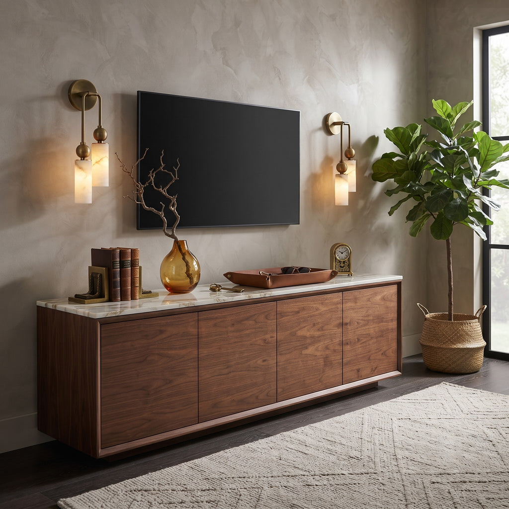 Duo Alabaster Sconce