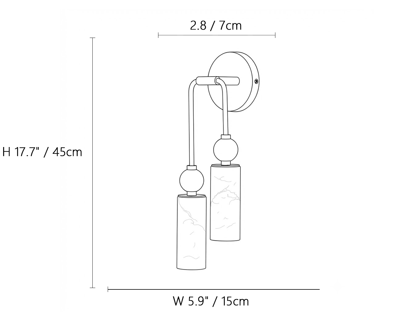 Duo Alabaster Sconce