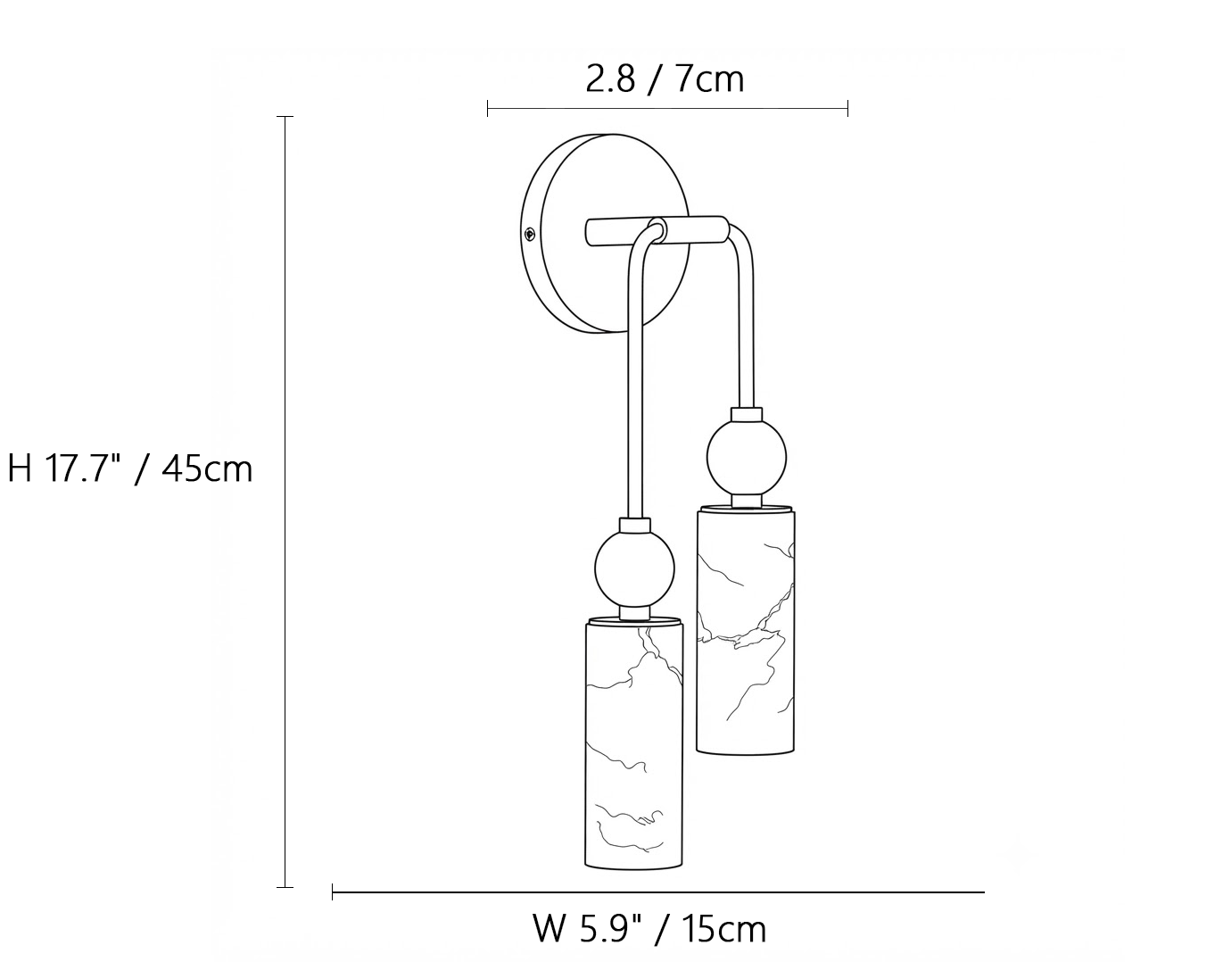Duo Alabaster Sconce