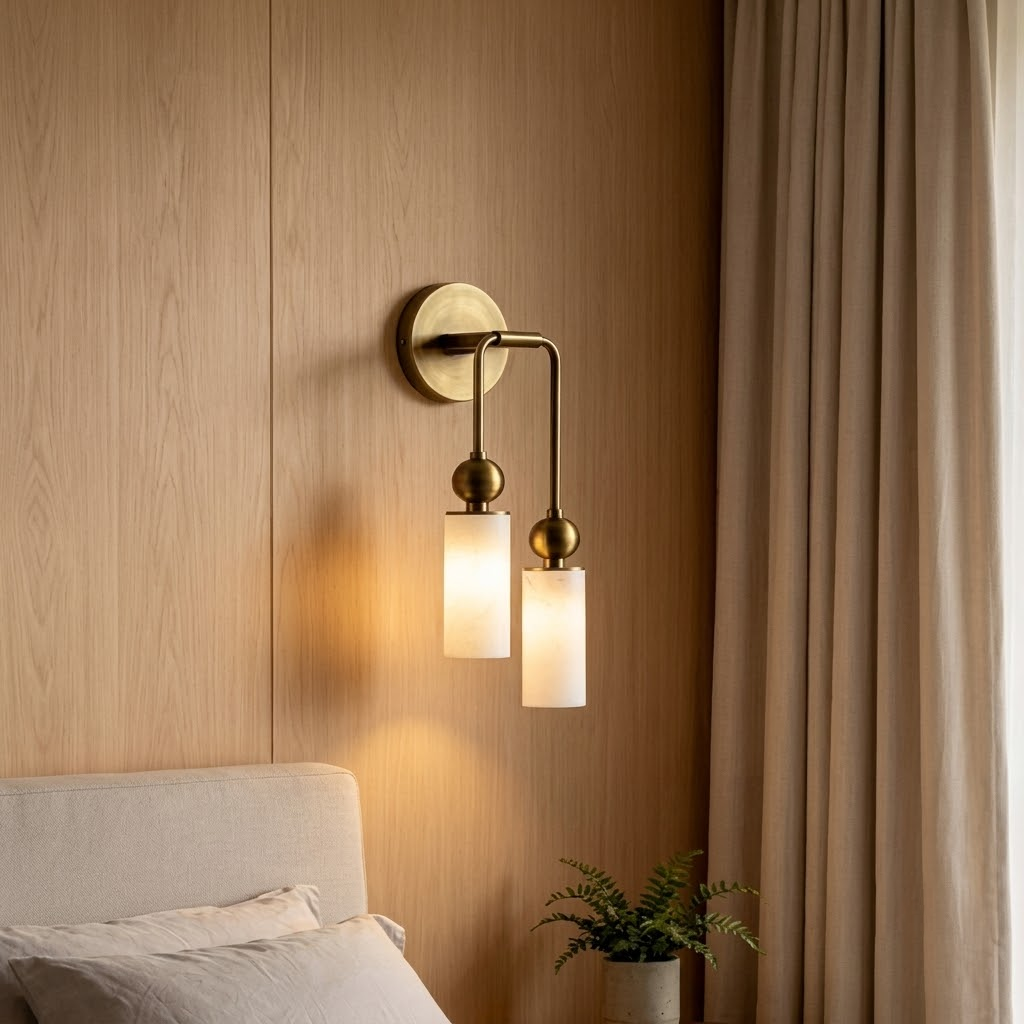 Duo Alabaster Sconce