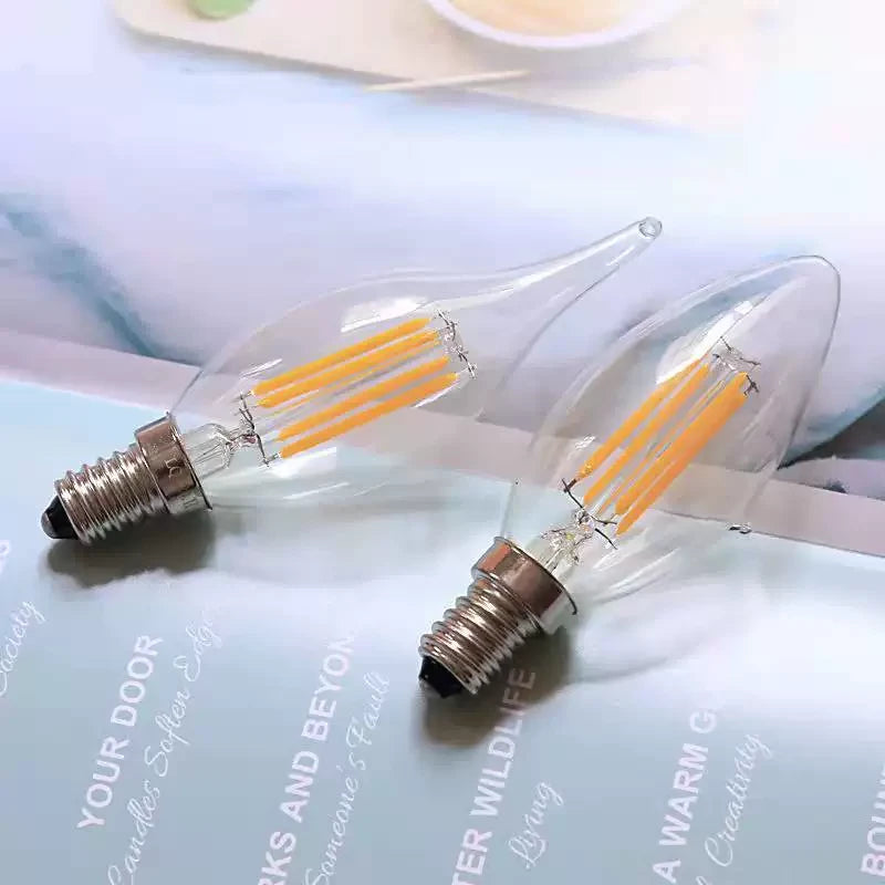 E14 Clear LED Filament Candle Bulb