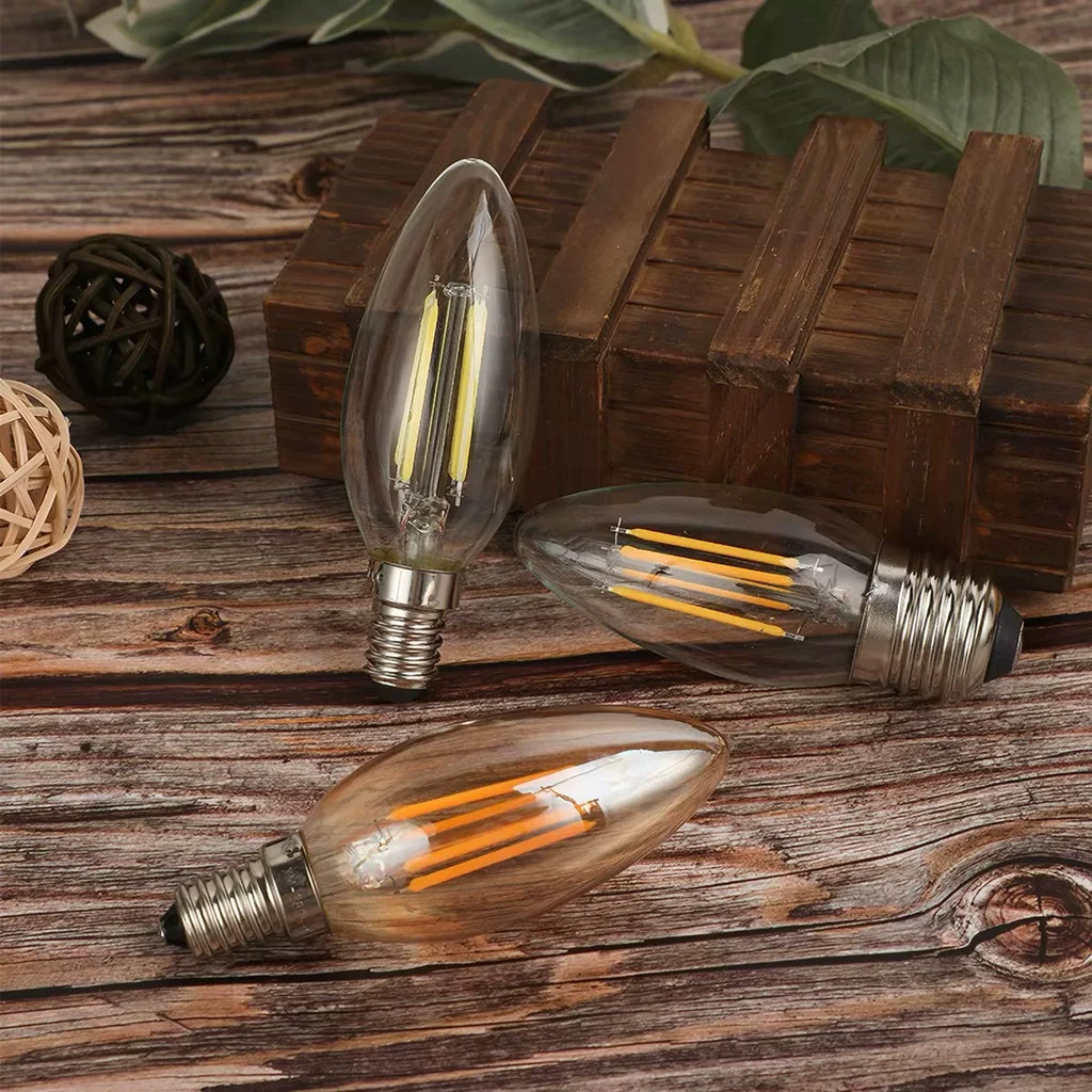 E14 Clear LED Filament Candle Bulb