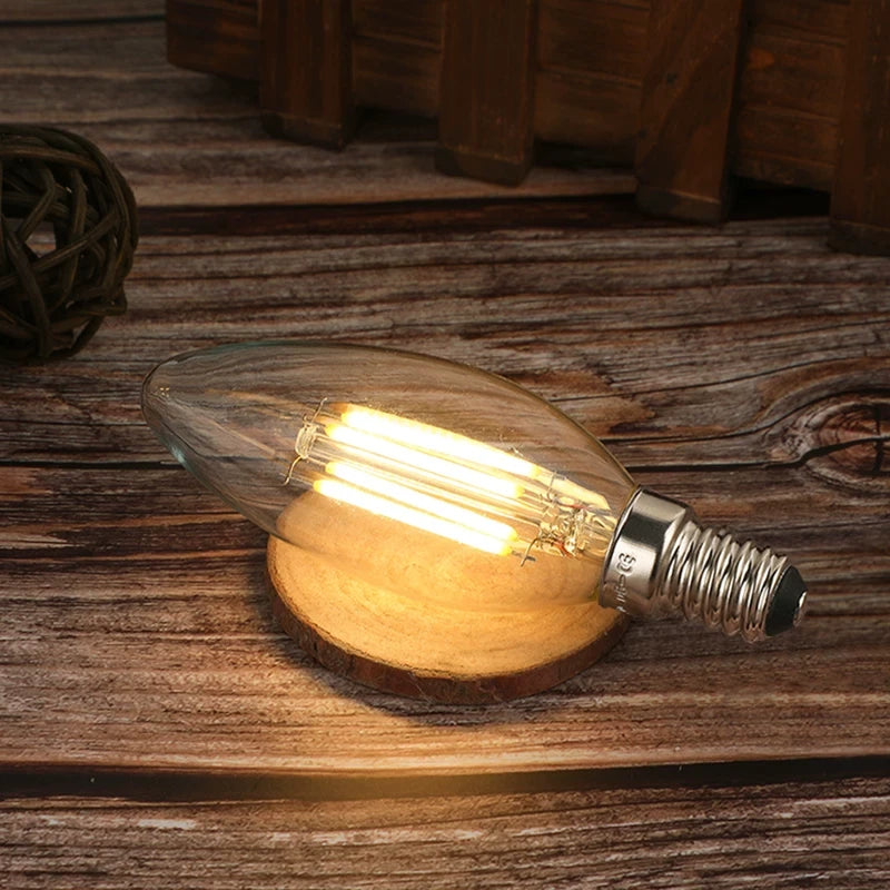 E14 Clear LED Filament Candle Bulb