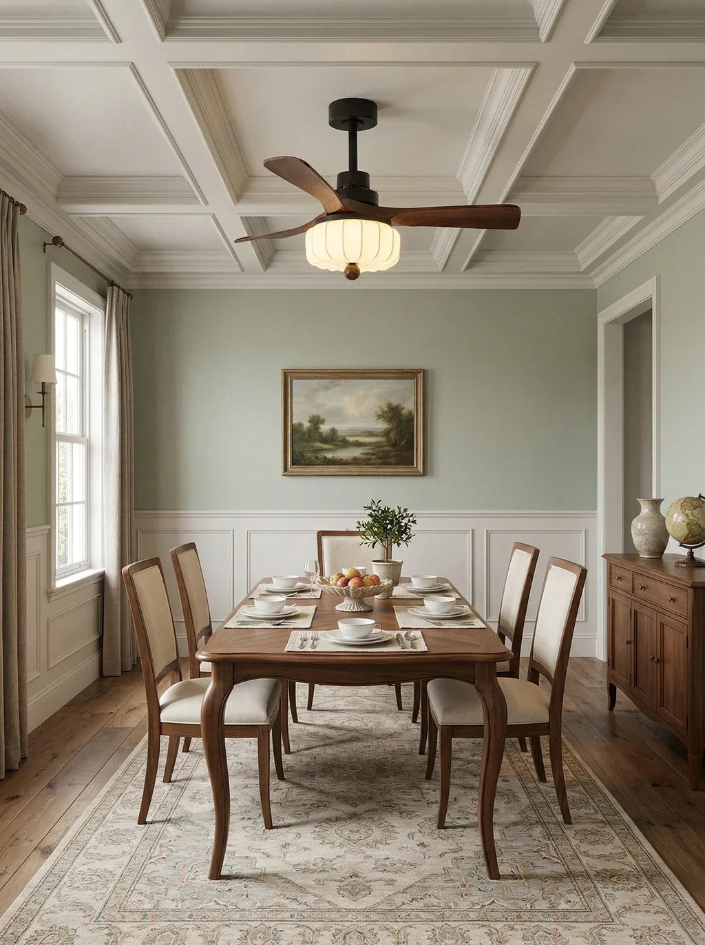 Elira Flower Fabric Ceiling Fan Light