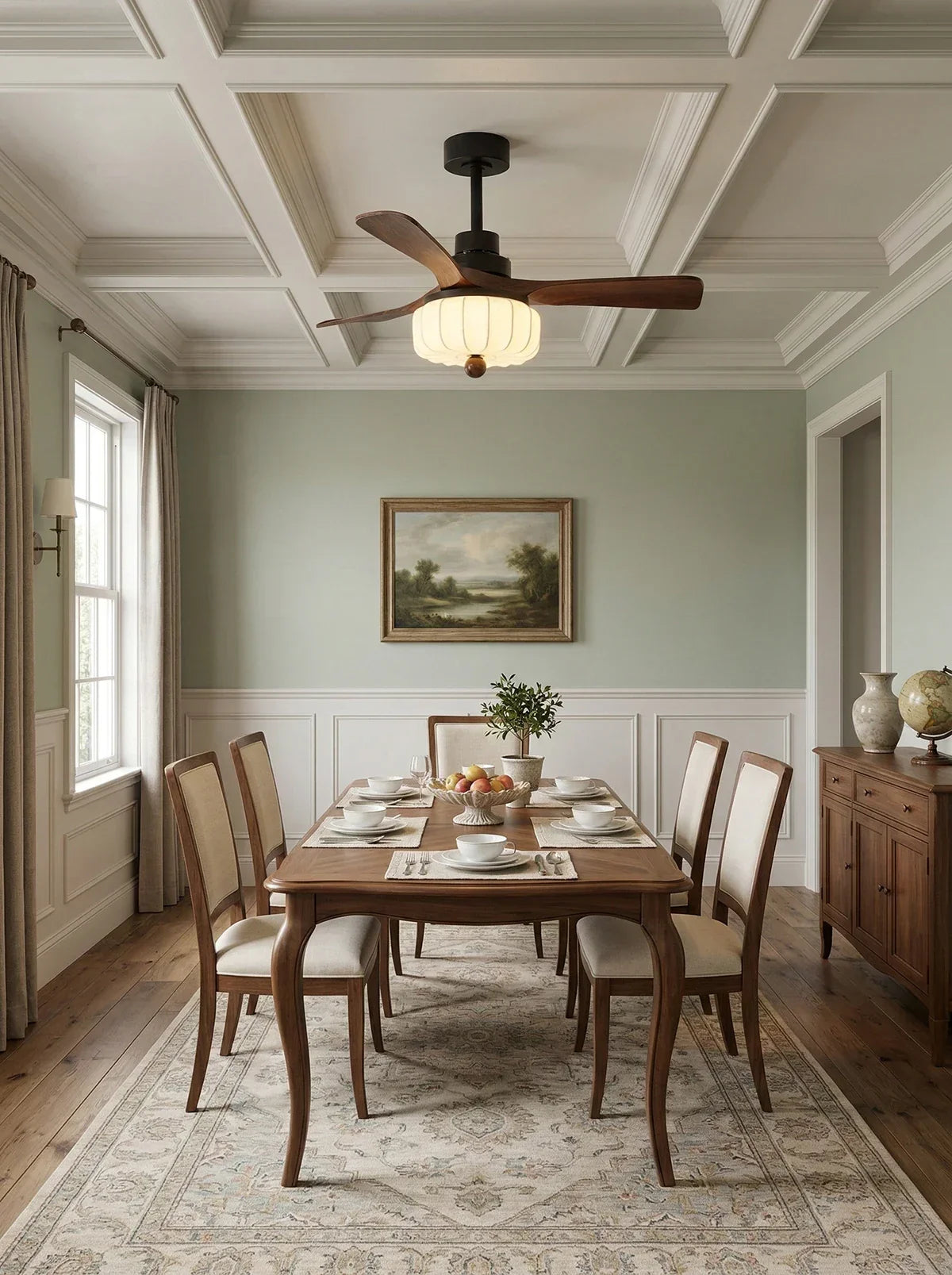 Elira Flower Fabric Ceiling Fan Light