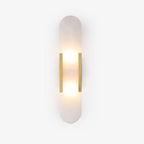 Elongated Alabaster Brass Sconce