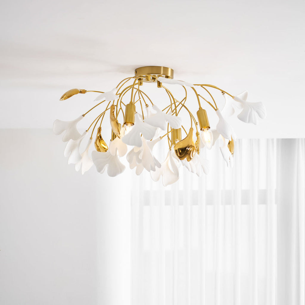 Ginkgo Ceramic Flush Mount
