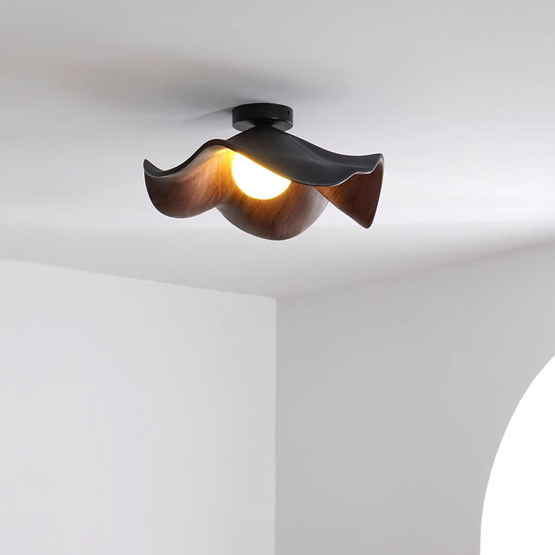 Wavy Lotus Petal Flush Mount