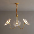 Floral Glass Looped Arm Chandelier