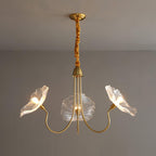 Floral Glass Looped Arm Chandelier