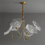 Floral Glass Looped Arm Chandelier
