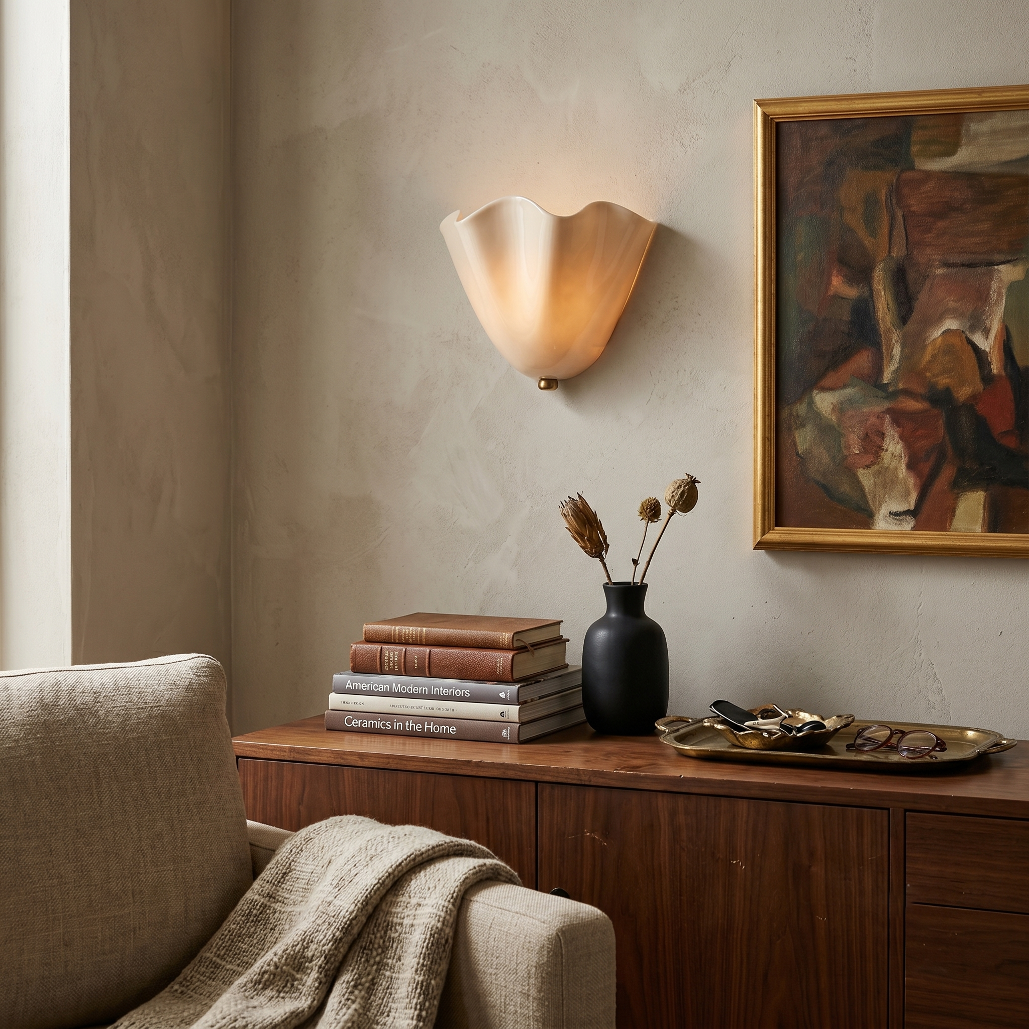 Glass Petal Wall Sconce