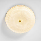 Ripple Ribbed Glass Flush Mount