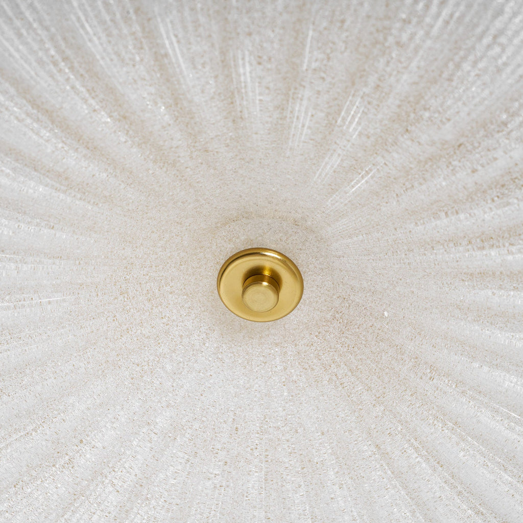 Ripple Ribbed Glass Flush Mount