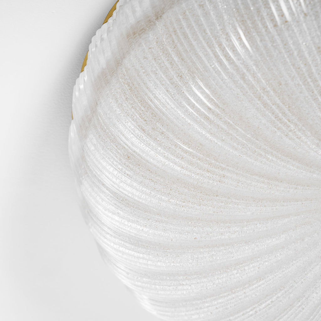 Ripple Ribbed Glass Flush Mount