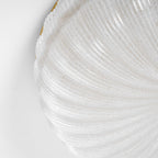Ripple Ribbed Glass Flush Mount