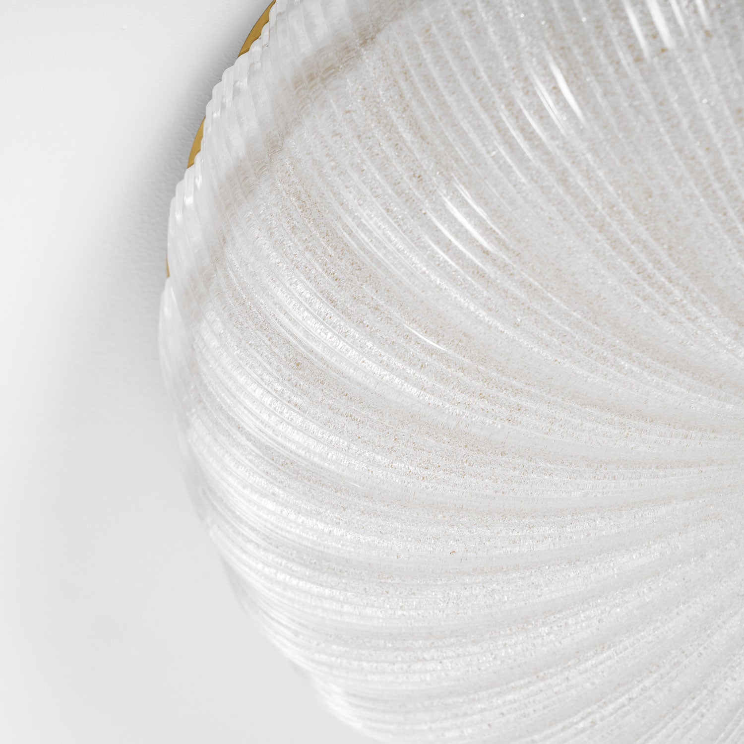 Ripple Ribbed Glass Flush Mount